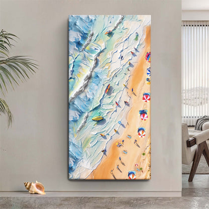 Beach Days Coastal Canvas Wall Art III, Wide Gallery Wrapped Print – view 3