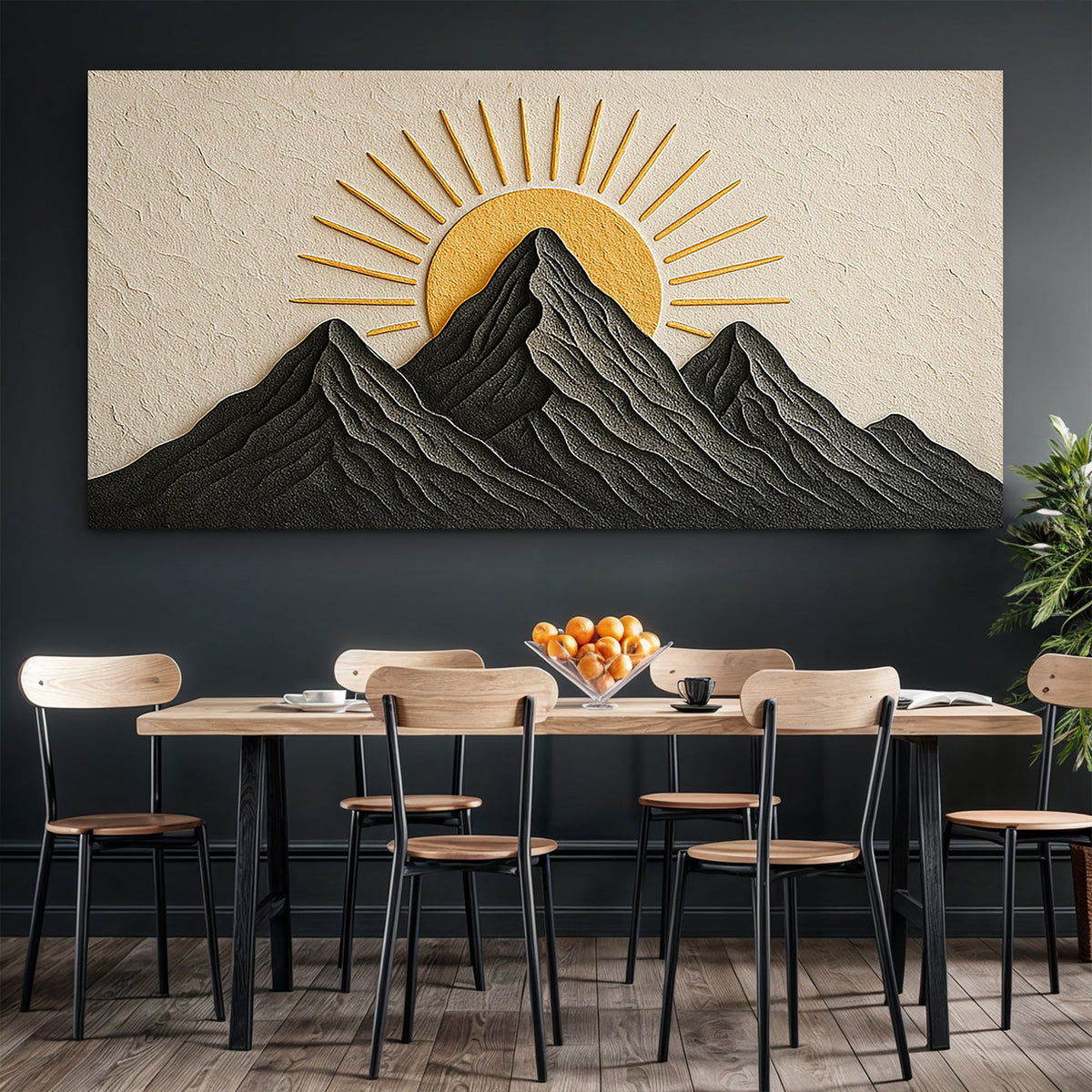 Mountain Majesty Landscape Canvas Wall Art, Wide Gallery Wrapped – view 3