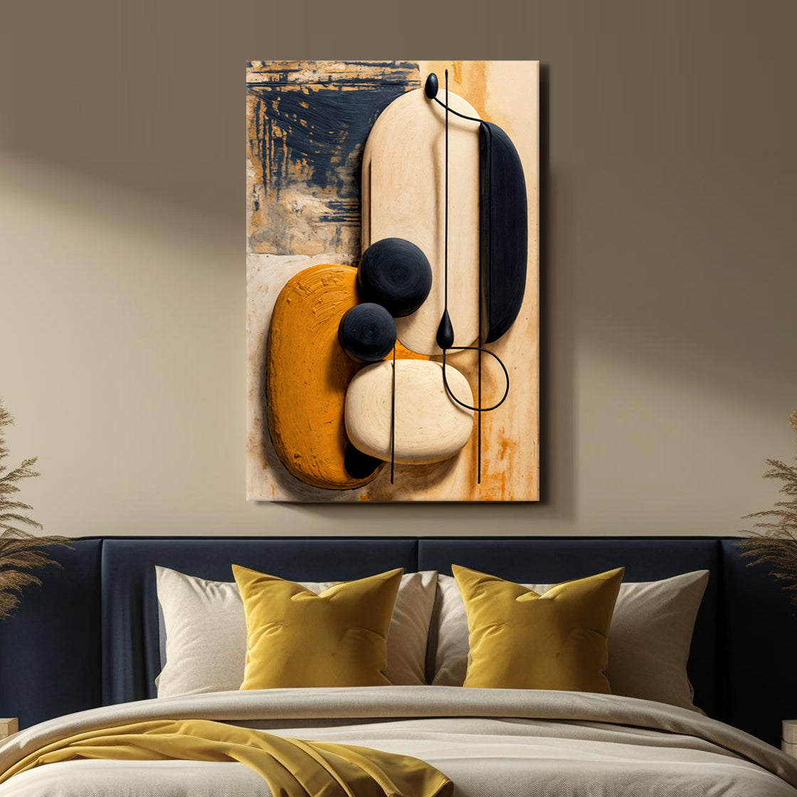 Orange Abstract Harmony Canvas Wall Art – Gallery Wrapped Print – view 4