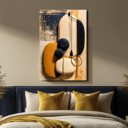 Orange Abstract Harmony Canvas Wall Art – Gallery Wrapped Print – view 4