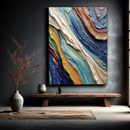 Ocean Waves Canvas Wall Art – Premium Gallery Wrapped Print – view 2