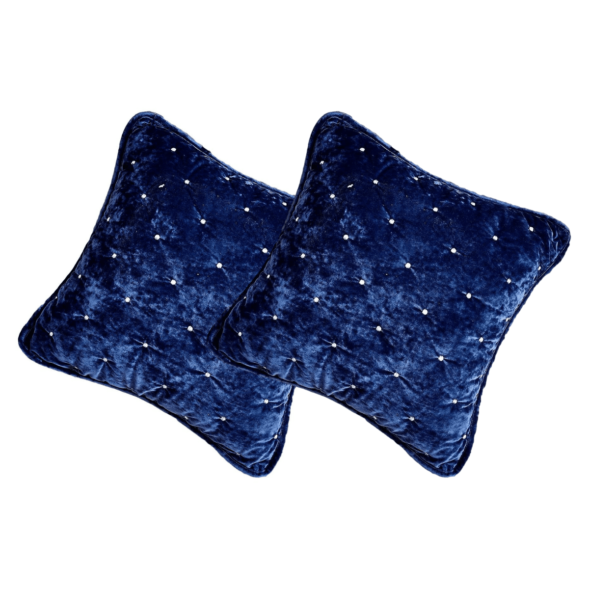 Velvet Dreams Dark Royal Blue Diamond Tufted Euro Sham and Covers – view 7