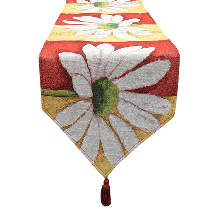 Loves Me Not Daisy Woven Tapestry Table Runner for Spring – view 14