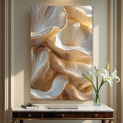Nature in Motion abstract canvas wall art in a sunroom with houseplants