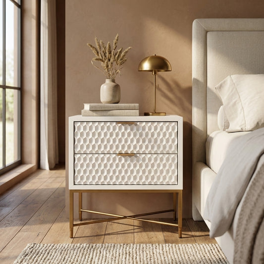 White Pearl Nightstand