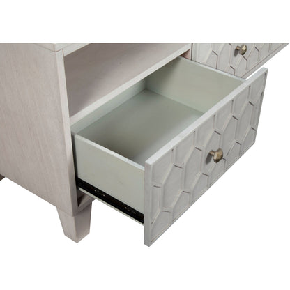 Denver Mahogany TV Console with Honeycomb Design, Light Grey – view 6