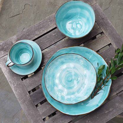 Cabana Turquoise Fine Bone China Dinnerware Set, 20 Piece – view 4