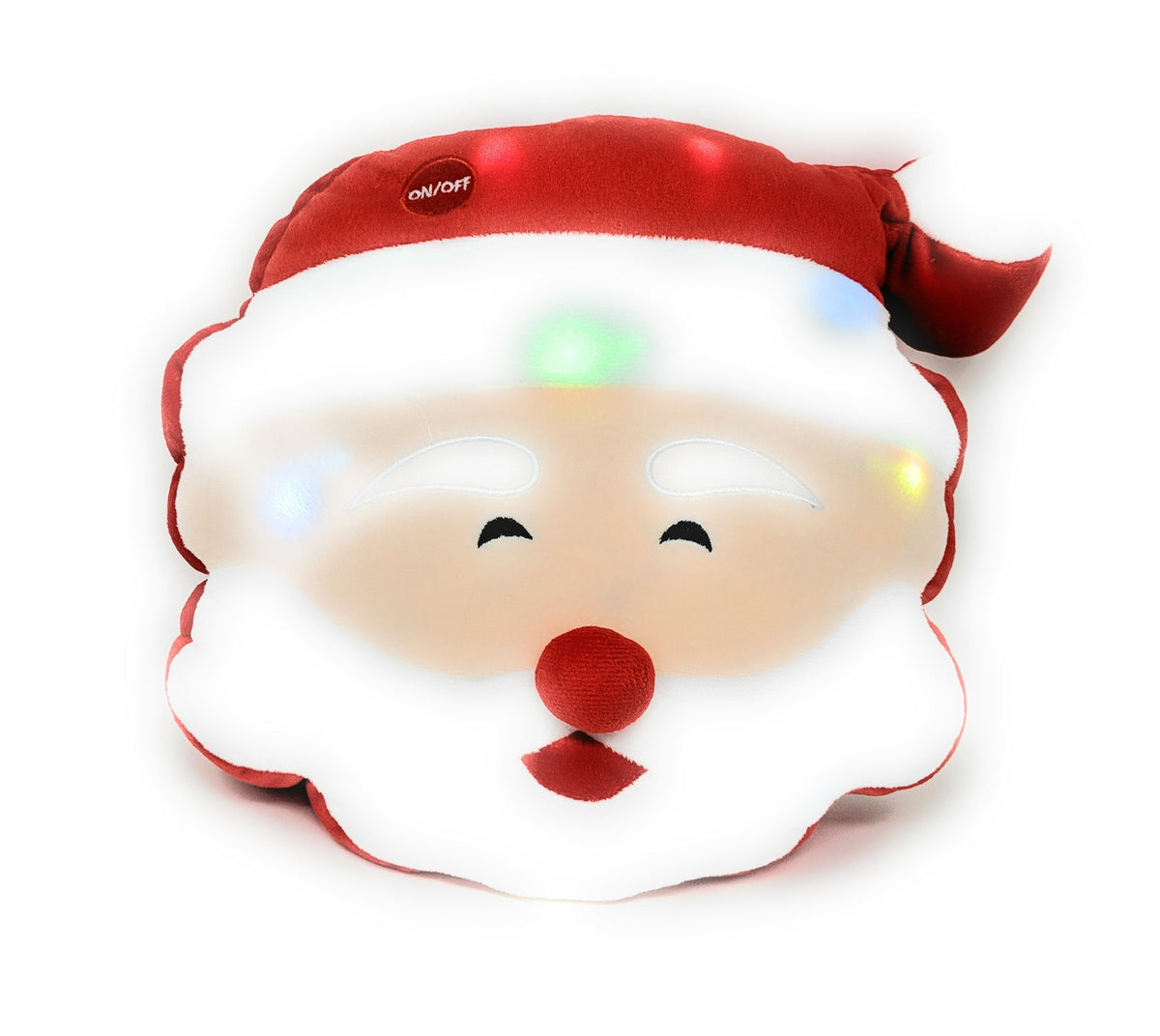 Microbead LED Santa Claus Decorative Pillow, 12x12 Inch
