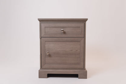 Manufactured Wood and Laminate C-PAP Nightstand, Charleston Gray