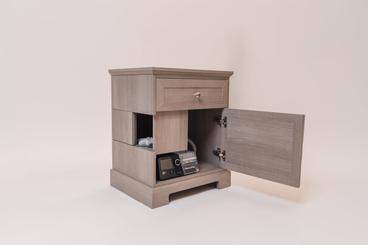 Charleston Gray C-PAP Nightstand in Manufactured Wood and Laminate – view 5