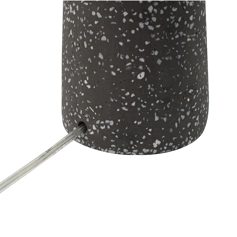 Artisan Multicolor Glass Table Lamp with Linen Shade, Black and Beige – view 5