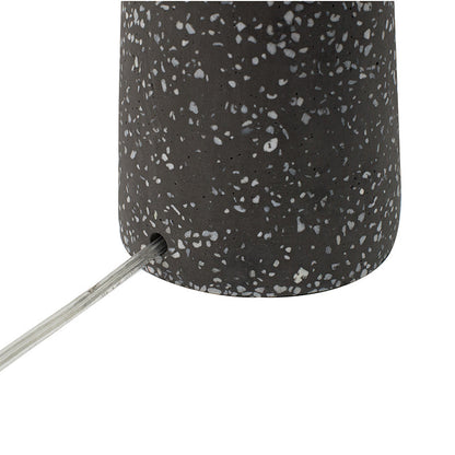 Artisan Multicolor Glass Table Lamp with Linen Shade, Black and Beige – view 5