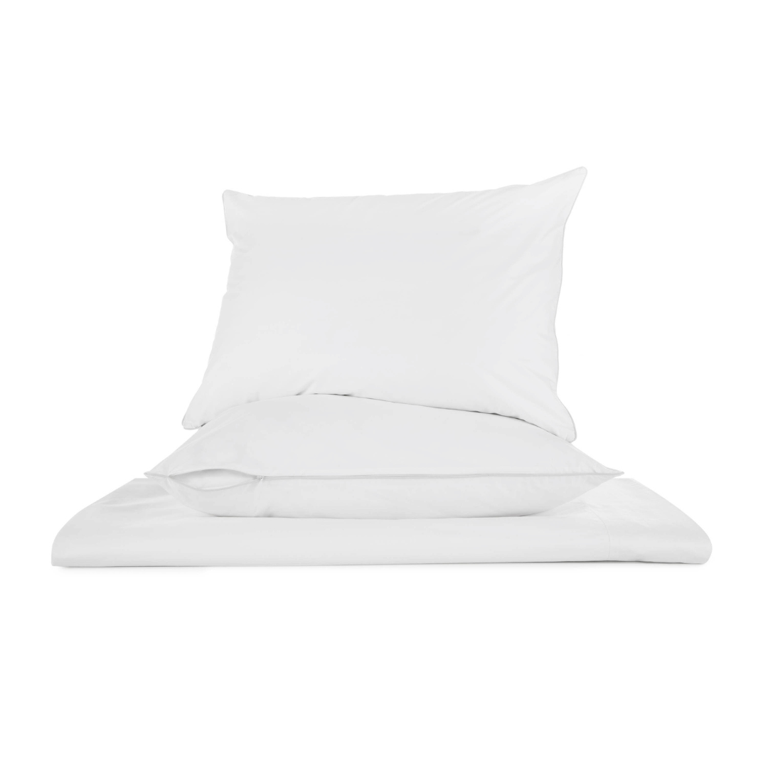 Zippered Cotton Pillow Protector Encasement, Set of 2 – view 3