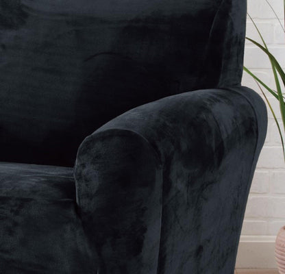 Velvet Stretch Slipcover – Gale Collection Form-Fit Sofa Cover – view 62