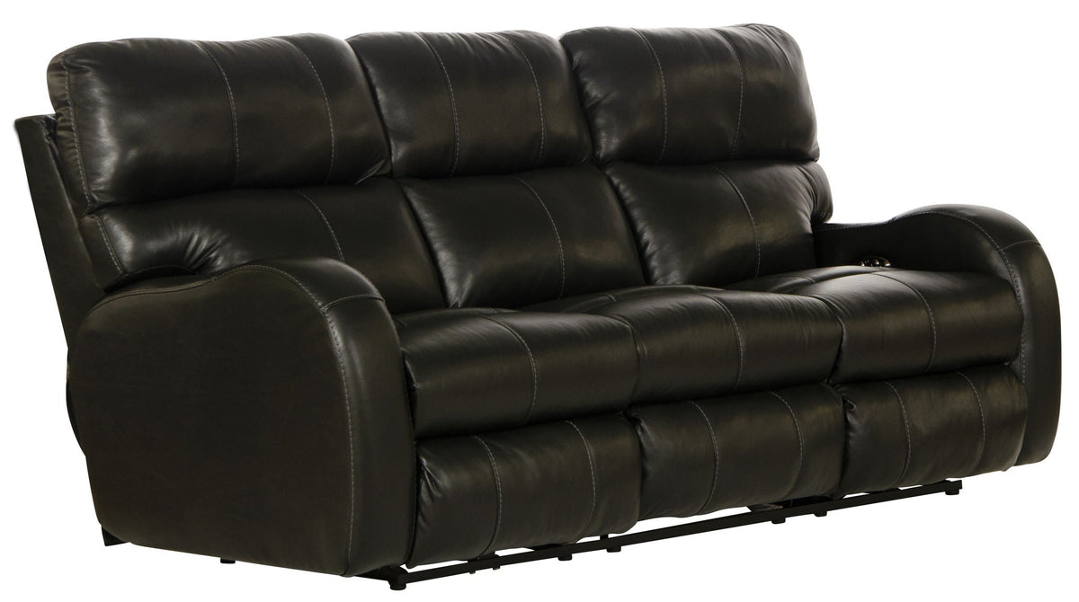 Angelo Italian Leather Power Reclining Sofa with Power Headrest – view 2