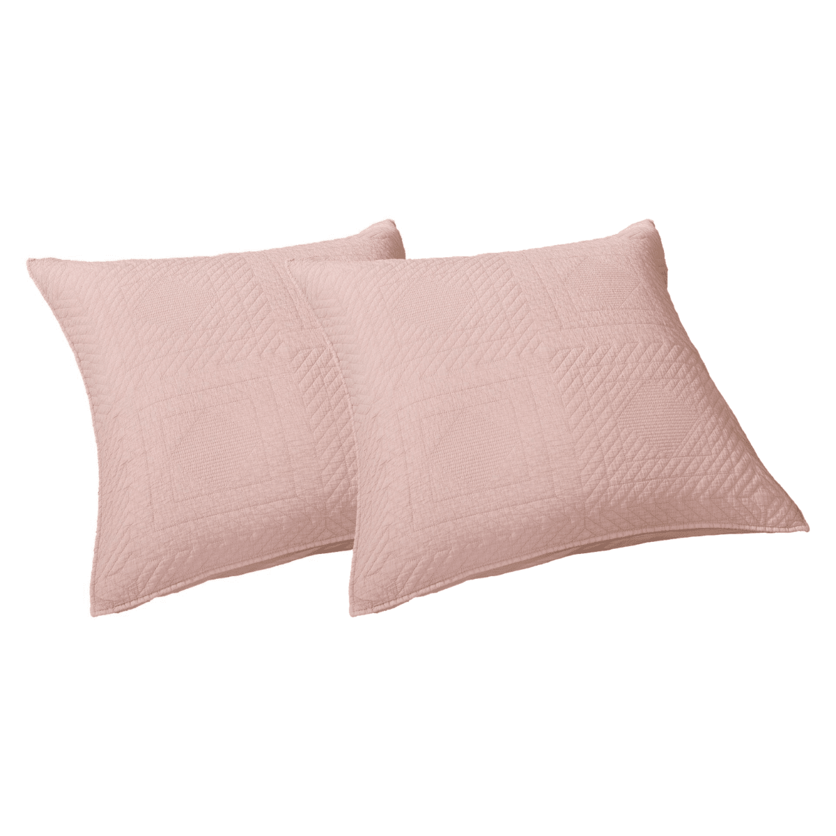 Blush Pink Stone Washed Cotton Euro Sham and Cushion Covers – view 8
