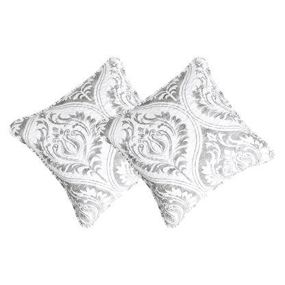 Moon Sky Grey Paisley Damask Matelasse Euro Sham and Cushion Covers – view 2