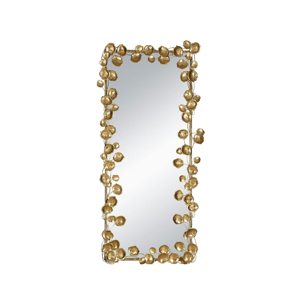 Full-Length Floor Mirror with Gold Leaf Iron Frame, 60.8 Inch – view 3