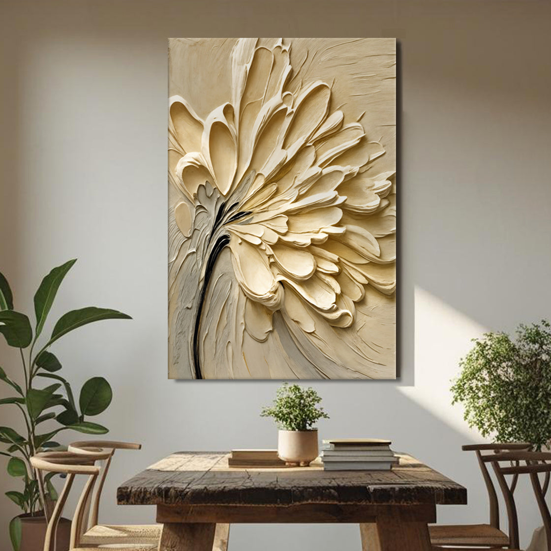Flower Splatter Abstract Canvas Wall Art, Gallery Wrapped – view 2