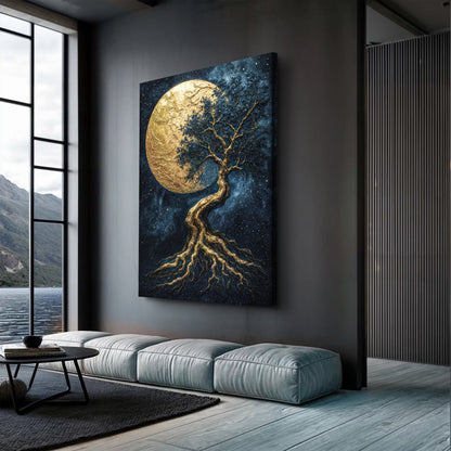 Lunar Tree of Life Canvas Wall Art, Premium Gallery Wrapped – view 2