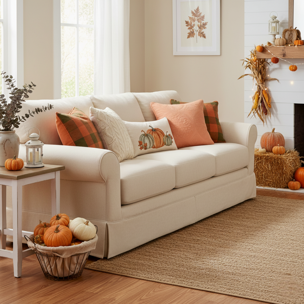 Tuscany Sunrise Stone Washed Orange Medallion Euro Sham and Covers – view 5