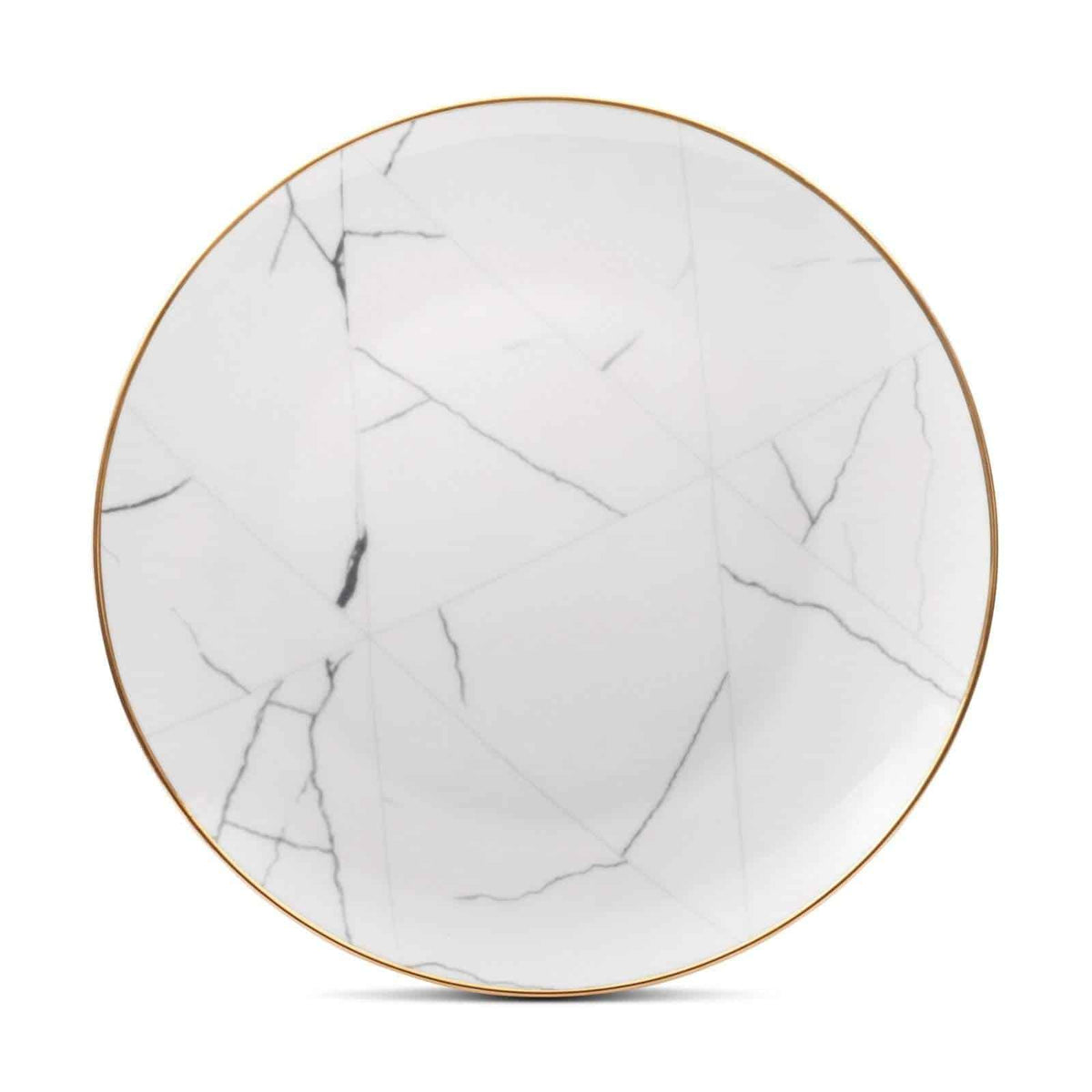 Carrara Marble Fine Bone China Dinnerware Set with Gold Rim, 16 Piece – view 3