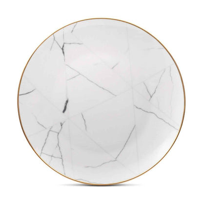 Carrara Marble Fine Bone China Dinnerware Set with Gold Rim, 16 Piece – view 3