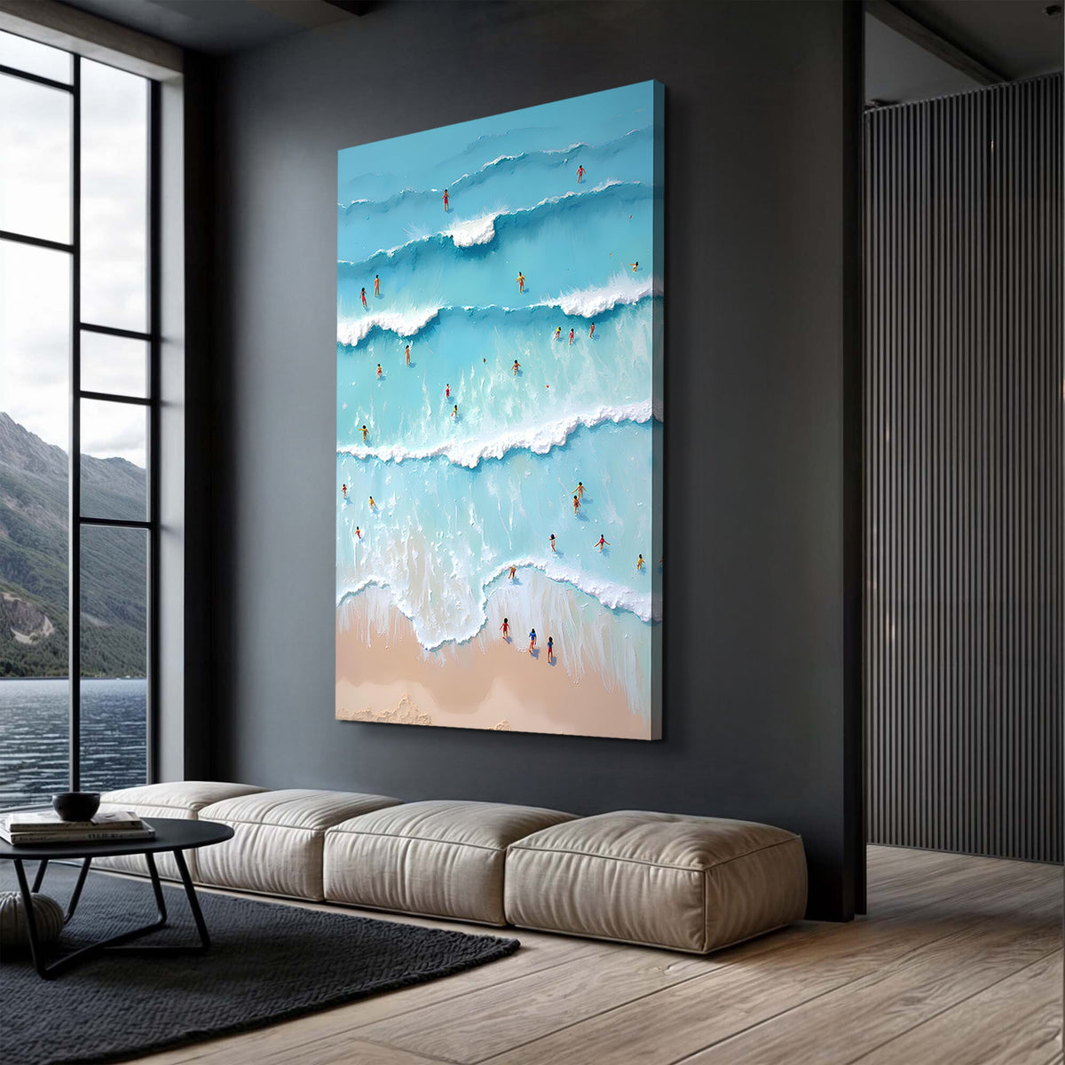 Beach Days Coastal Canvas Wall Art IX, Wide Gallery Wrapped Print – view 3