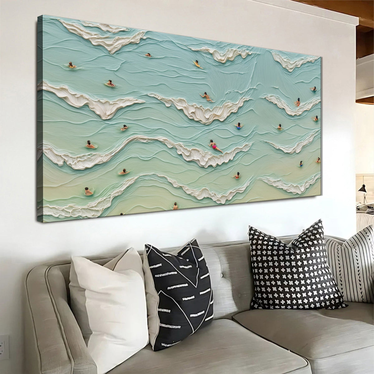 Beach Days Coastal Canvas Wall Art II, Wide Gallery Wrapped Print – view 2