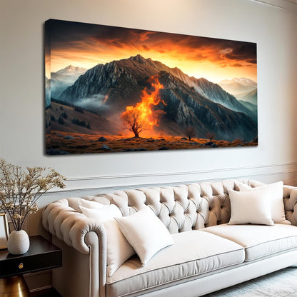 Burning Bush Faith Canvas Wall Art XIII, Wide Gallery Wrapped – view 2