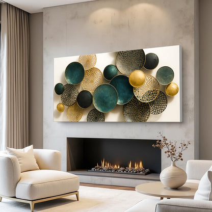 Lotus Leaf Abstract Canvas Wall Art VIII, Wide Gallery Wrapped – view 2