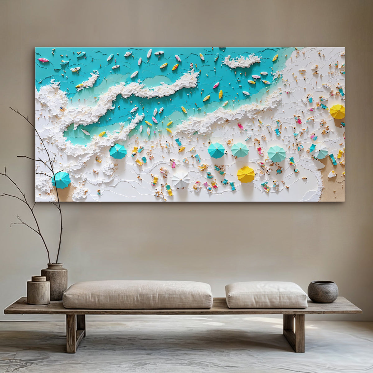 Beach Days Coastal Canvas Wall Art XI, Wide Gallery Wrapped Print – view 2