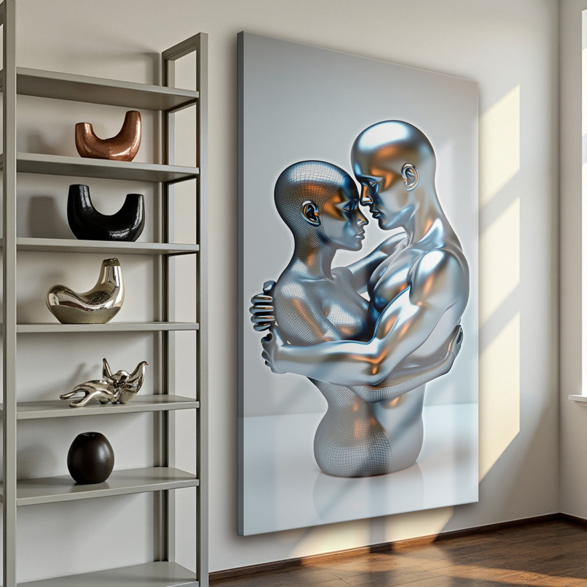 Eternal Love Figure Abstract Canvas Wall Art II, Wide Format – view 2