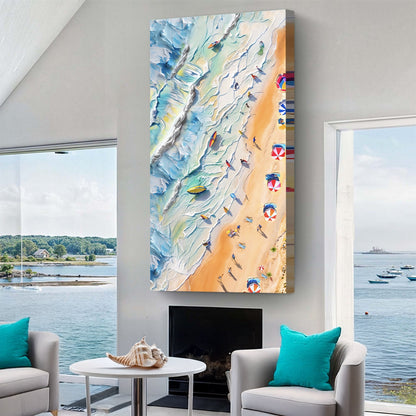 Beach Days Coastal Canvas Wall Art III, Wide Gallery Wrapped Print – view 2