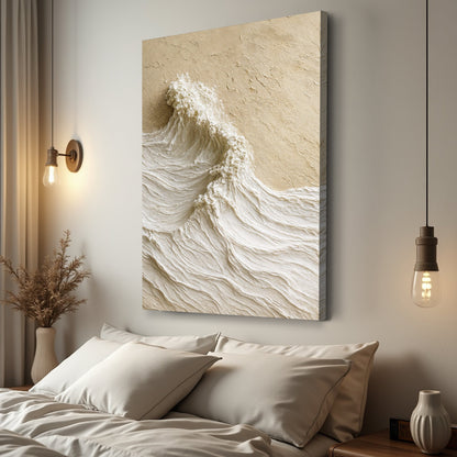 Modern Neutral Mountain Landscape Canvas Wall Art, Gallery Wrapped – view 2