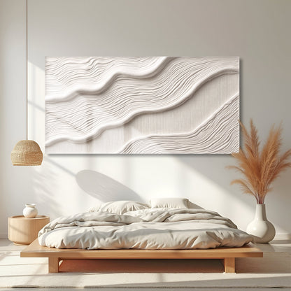 Ivory Abstract Canvas Wall Art II, Wide Gallery Wrapped – view 2