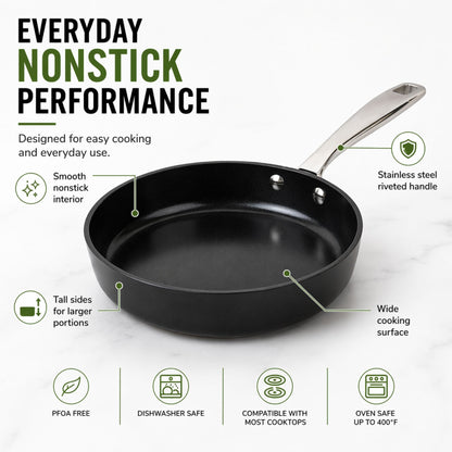 Ceramic Nonstick Cookware Set with Fry Pan, Saucepan and Stock Pot – view 5