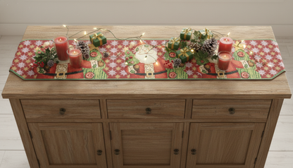 Santa Claus Is Coming to Town Cotton Blend Holiday Table Runner – view 6