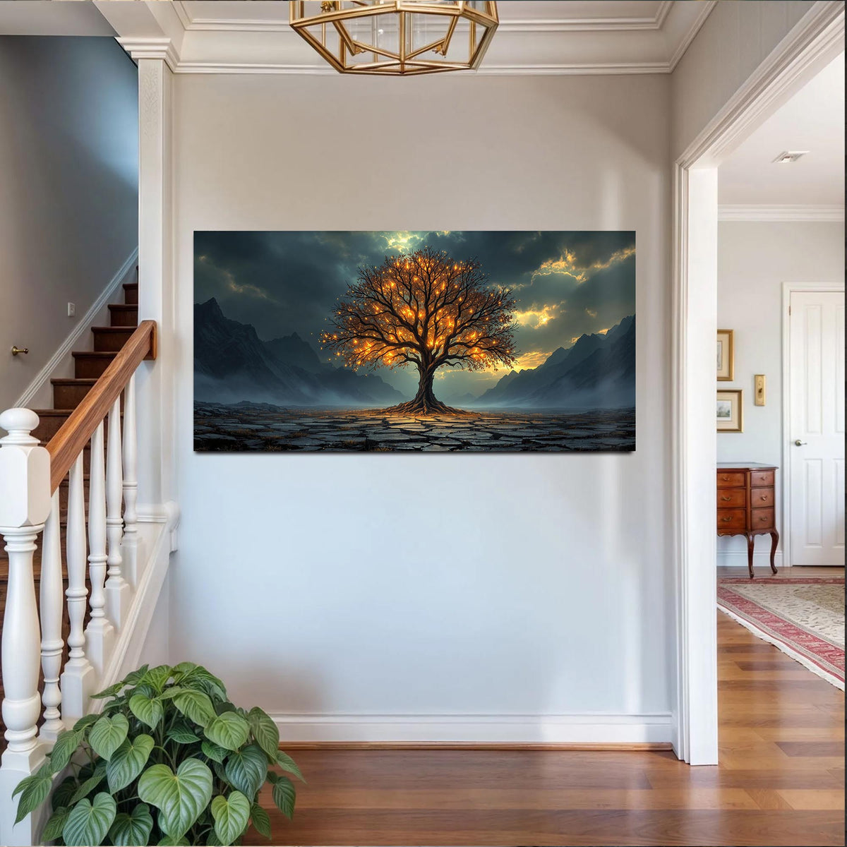 Burning Bush Faith Canvas Wall Art XI, Wide Gallery Wrapped – view 2