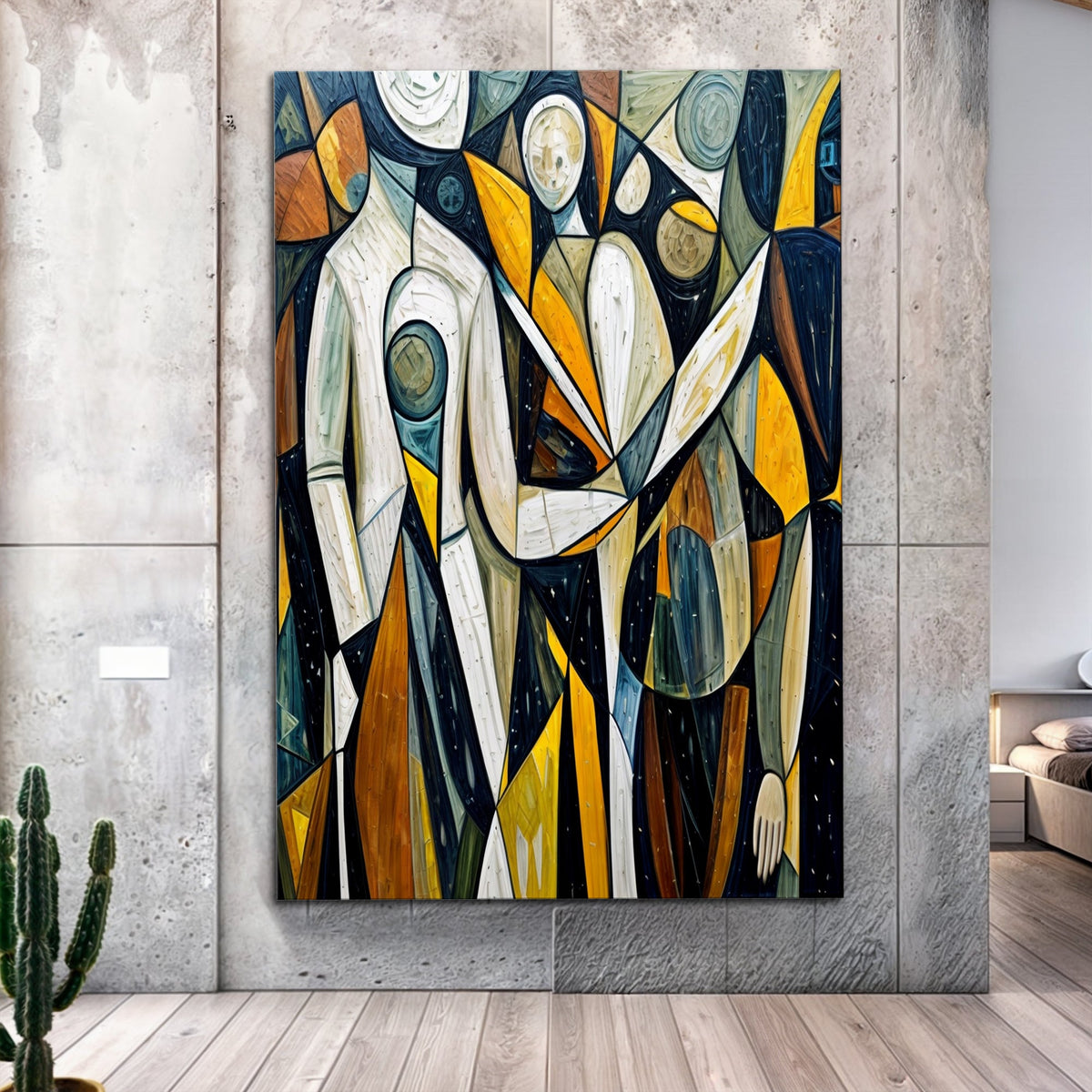 Abstract Human Connection Canvas Wall Art, Gallery Wrapped – view 3