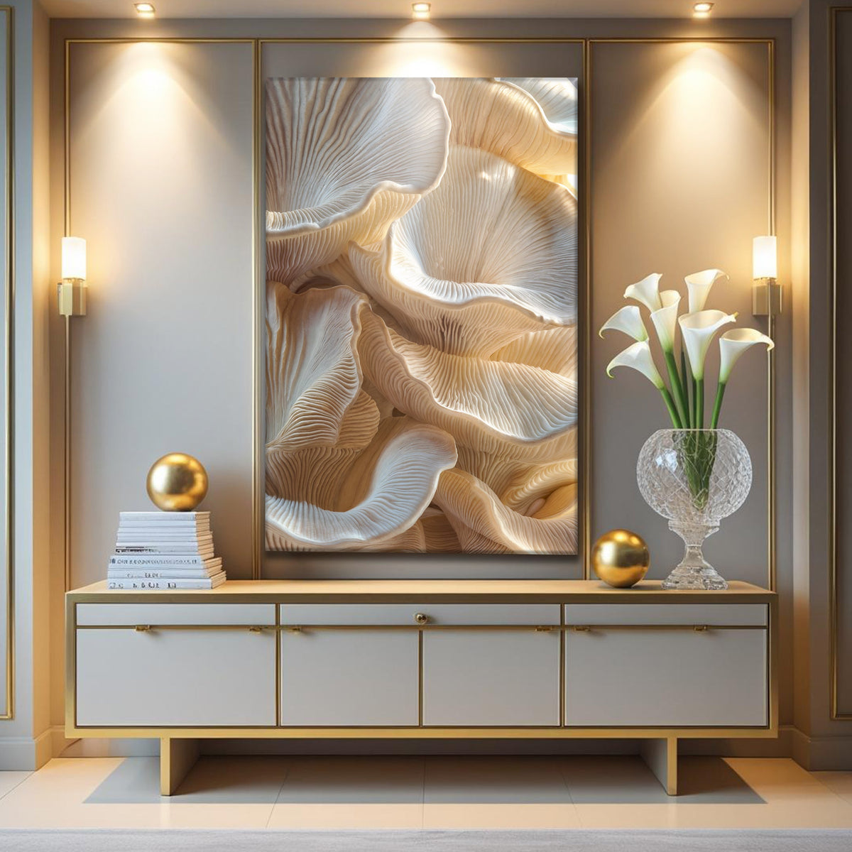 Nature in Motion Abstract Canvas Wall Art, Gallery Wrapped – view 2