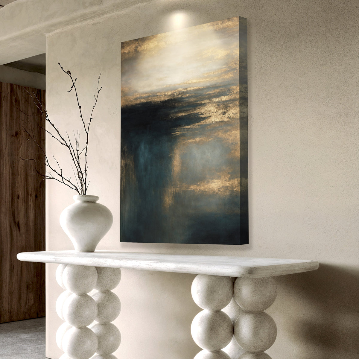 Cloudscape Glimmer Canvas Wall Art, Gallery Wrapped – view 2