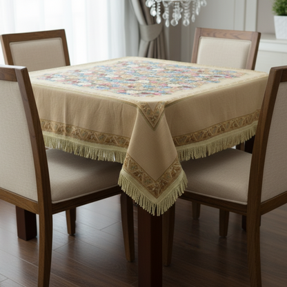 Morning Awakening Colorful Floral Woven Tapestry Tablecloth – view 4