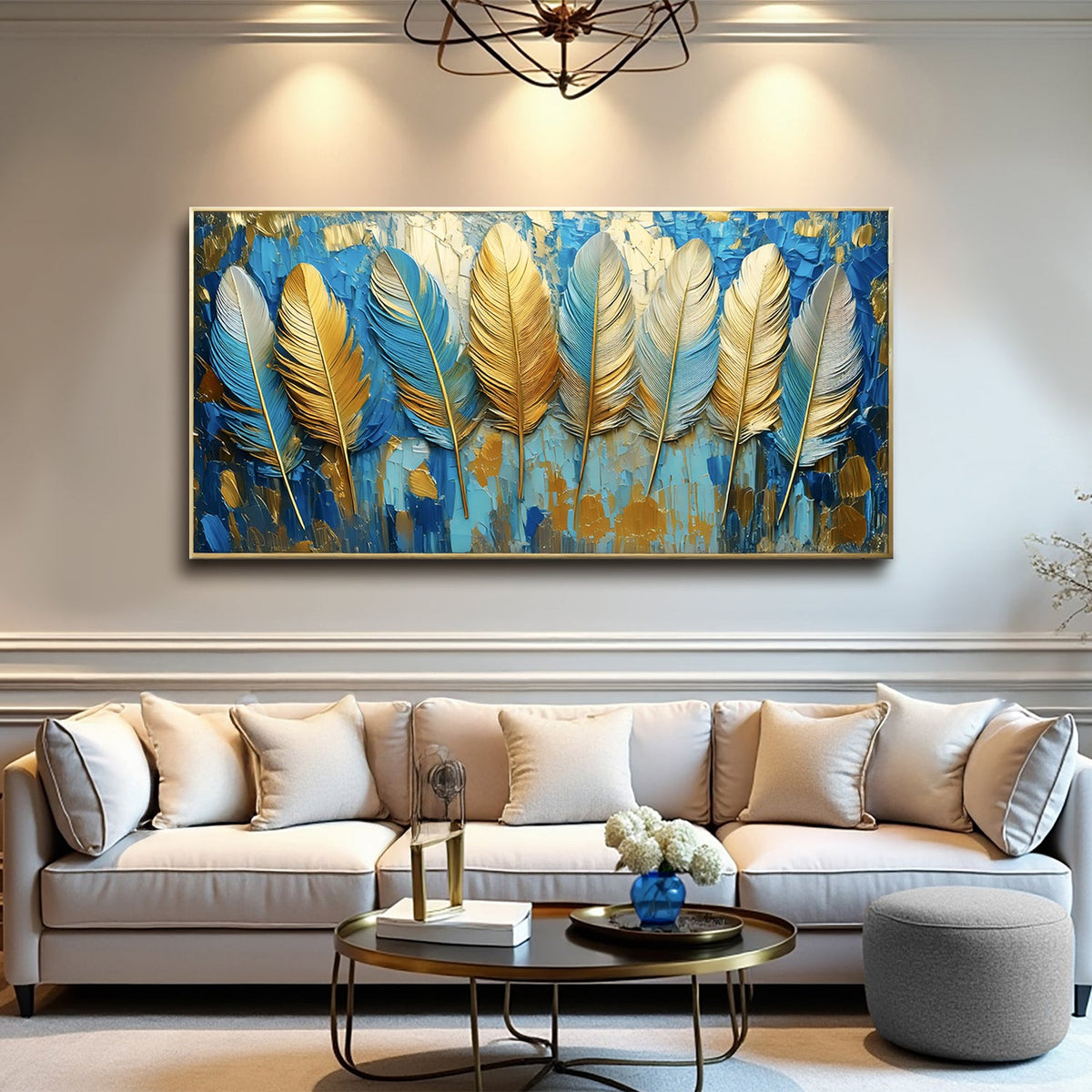 Confetti Sky Abstract Canvas Wall Art, Wide Gallery Wrapped – view 3