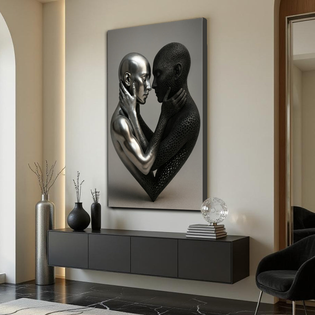 Eternal Love Figure Abstract Canvas Wall Art VIII, Gallery Wrapped – view 2