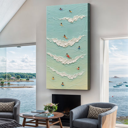 Beach Days Coastal Canvas Wall Art XIX, Wide Gallery Wrapped Print – view 2