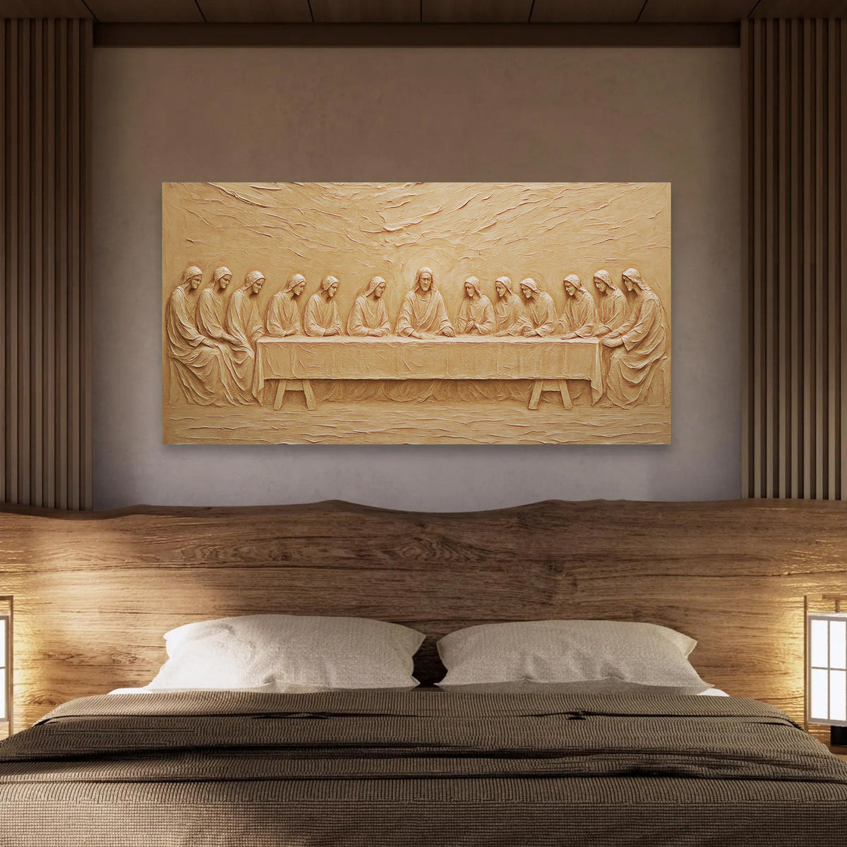 The Last Supper Minimalist Faith Canvas Wall Art – Panoramic Print – view 2