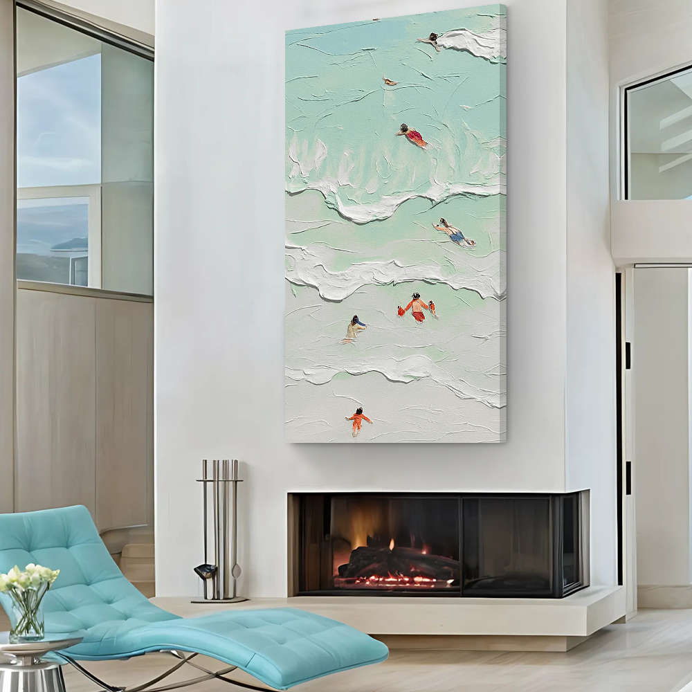 Beach Days Coastal Canvas Wall Art XXIII, Wide Gallery Wrapped Print – view 2