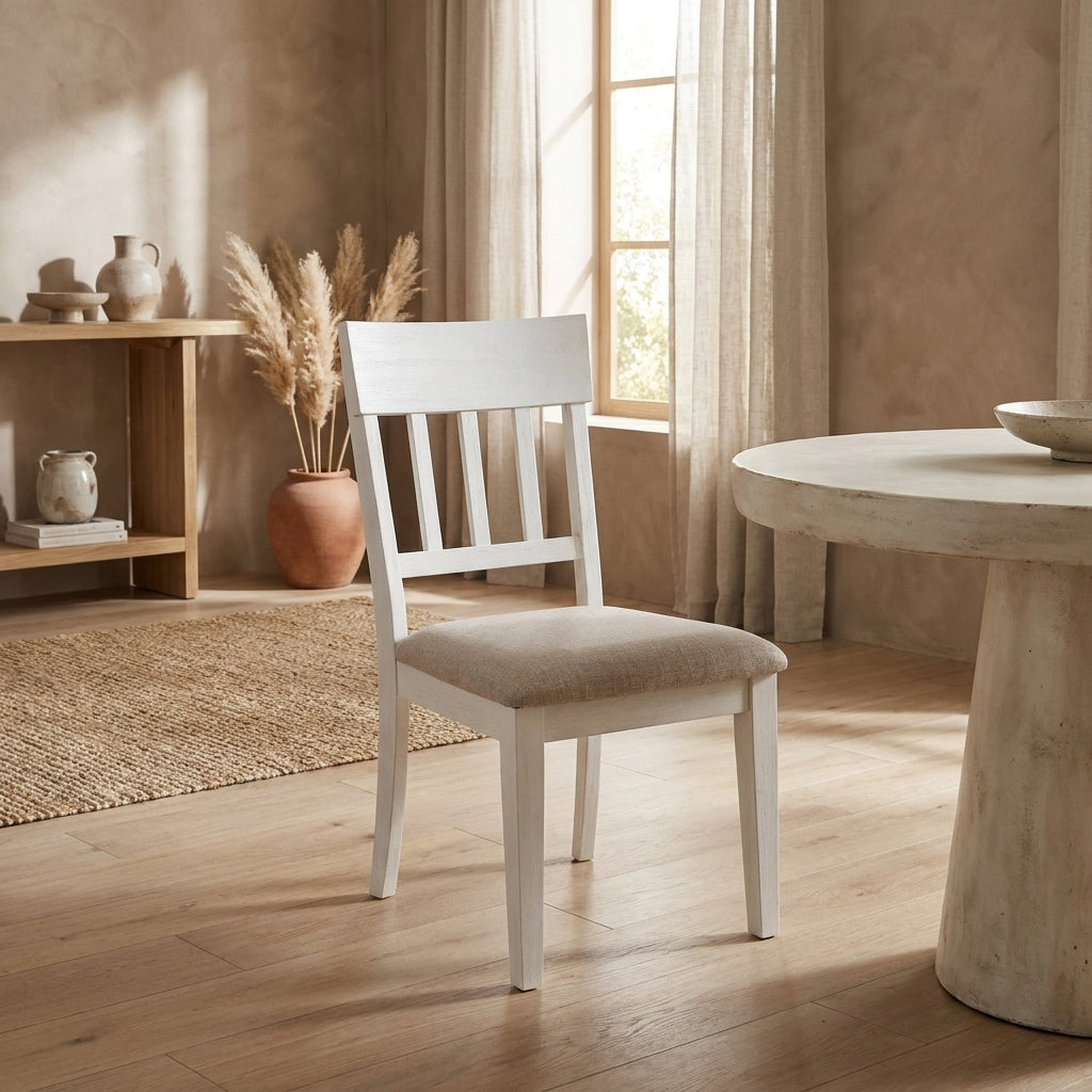 Donham Set of 2 Side Chairs, White