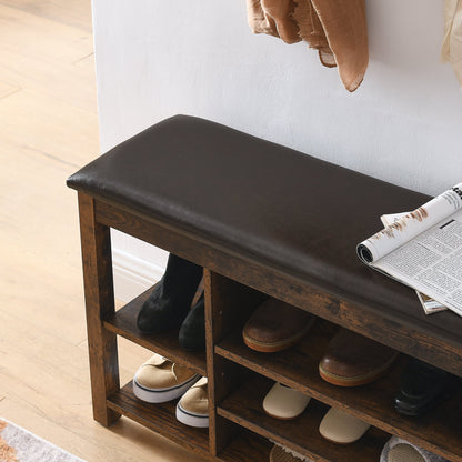 Height-Adjustable Shoe-Changing Bench with Hidden Storage, Nordic Style – view 4
